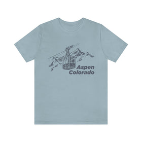 Buy light-blue Aspen, Colorado T-Shirt - Retro Unisex Aspen T Shirt