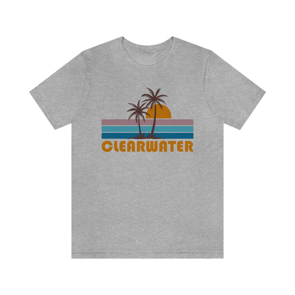 Clearwater, Florida T-Shirt - Retro Palm Tree Unisex Clearwater Shirt