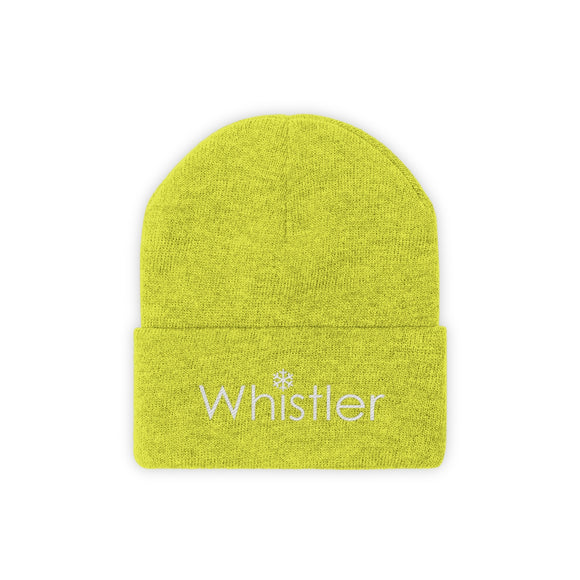 Whistler BC, Canada Beanie Snowflake - Embroidered Whistler Knit Hat