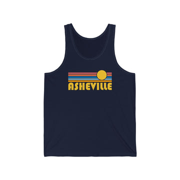 Asheville, North Carolina Tank Top - Unisex Asheville Tank Top Retro Sun