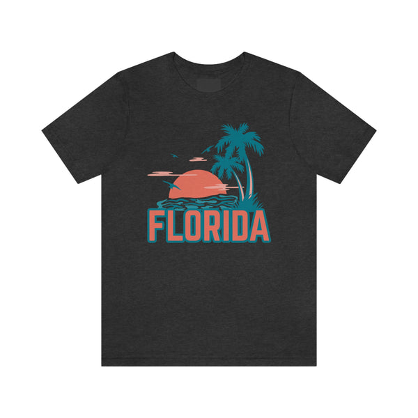Florida T-Shirt - Retro Palm Tree & Beach Unisex Florida Shirt