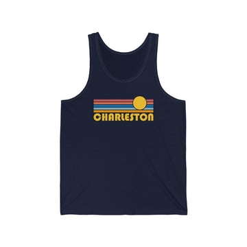 Charleston, South Carolina Tank Top - Unisex Charleston Tank Top Retro Sun