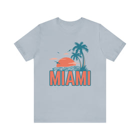 Miami, Florida T-Shirt - Retro Palm Tree & Beach Unisex Miami Shirt