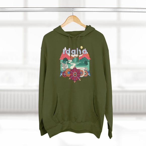 Premium Idaho Hoodie - Boho Unisex Sweatshirt