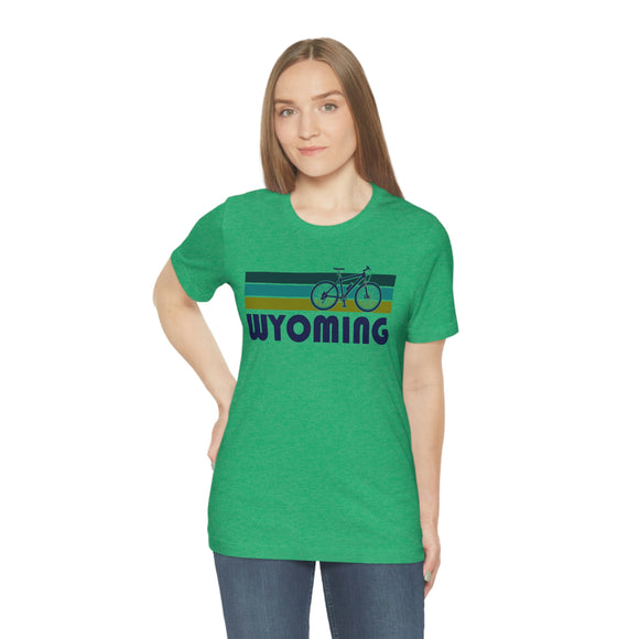 Wyoming T-Shirt - Retro Mountain Bike Adult Unisex Wyoming T Shirt