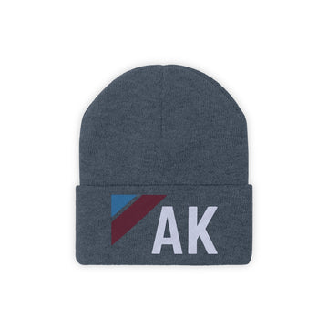 Buy millennium-blue Alaska Beanie - Adult Embroidered Retro Alaska Knit Hat