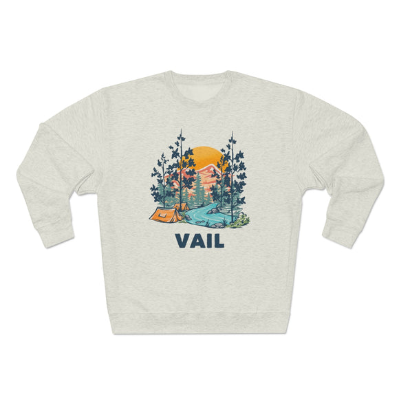 Premium Vail Sweatshirt - Unisex Premium Crewneck Vail, Colorado Sweatshirt