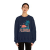 Florida Sweatshirt - Unisex Retro Palm Tree Florida Crewneck Sweatshirt