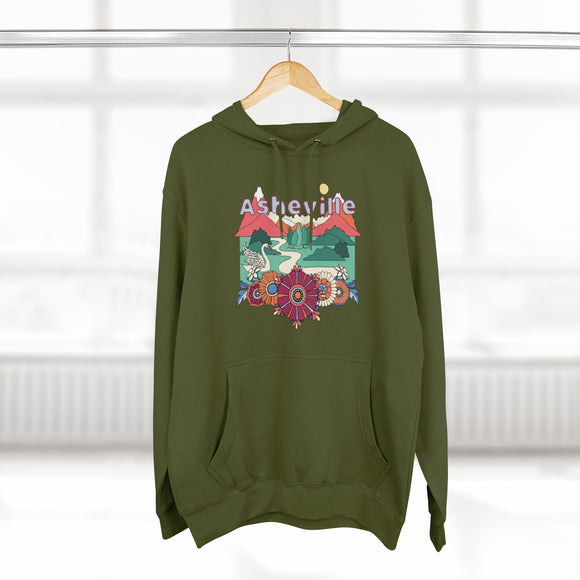 Premium Asheville, North Carolina Hoodie - Boho Unisex Sweatshirt