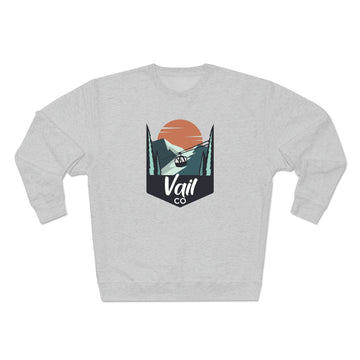 Buy heather-grey Premium Vail, Colorado Crewneck Sweatshirt - Retro Unisex Sweatshirt