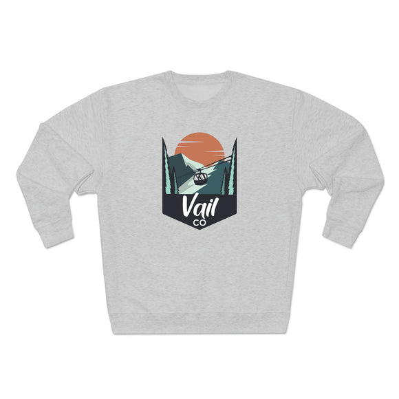 Premium Vail, Colorado Crewneck Sweatshirt - Retro Unisex Sweatshirt