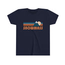 Snowmass Youth T-Shirt - Retro Mountain Colorado Kid's TShirt-5