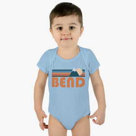Bend Baby Bodysuit - Retro Mountain Bend, Oregon Baby Bodysuit