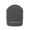 Snowmass, Colorado Knit Beanie - Adult Embroidered Snowflake Snowmass Knit Hat