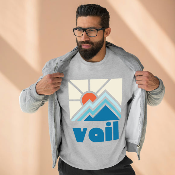 Premium Vail, Colorado Crewneck Sweatshirt - Retro Unisex Sweatshirt