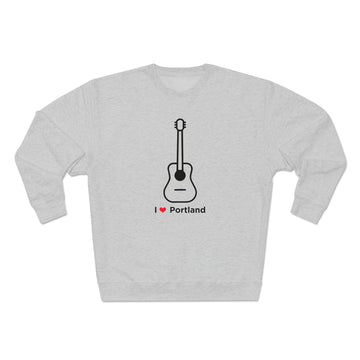 Buy heather-grey Premium Portland, Oregon Crewneck Sweatshirt - Retro Unisex Sweatshirt