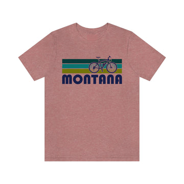 Buy heather-mauve Montana T-Shirt - Retro Mountain Bike Adult Unisex Montana T Shirt