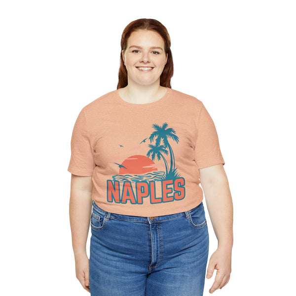 Naples, Florida T-Shirt - Retro Palm Tree & Beach Unisex Naples Shirt