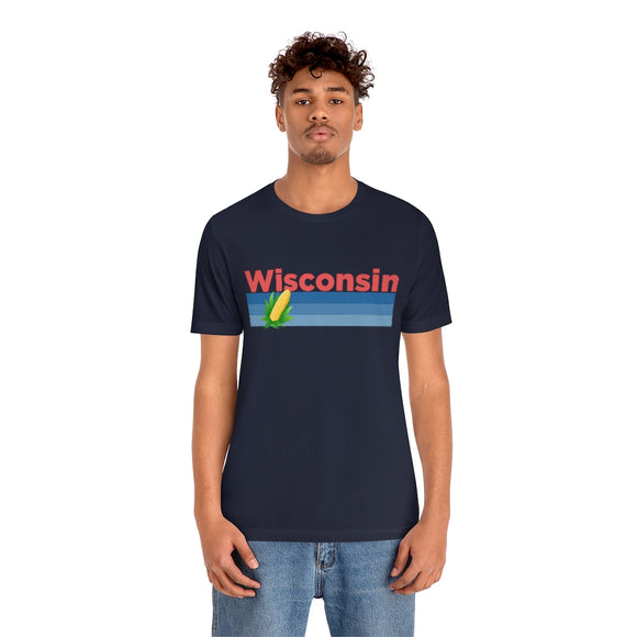 Wisconsin T-Shirt - Retro Corn Unisex Wisconsin Shirt
