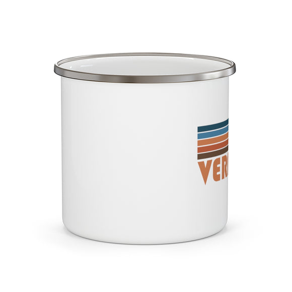 Vermont Camp Mug - Retro Mountain Enamel Campfire Vermont Mug