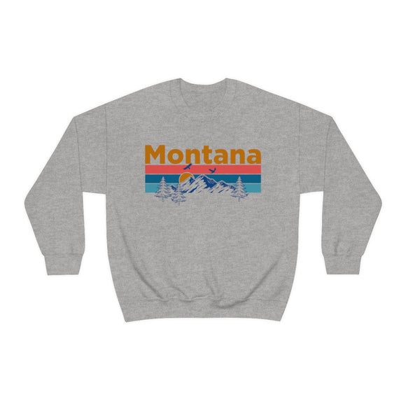 Montana Sweatshirt - Mountain & Birds Unisex