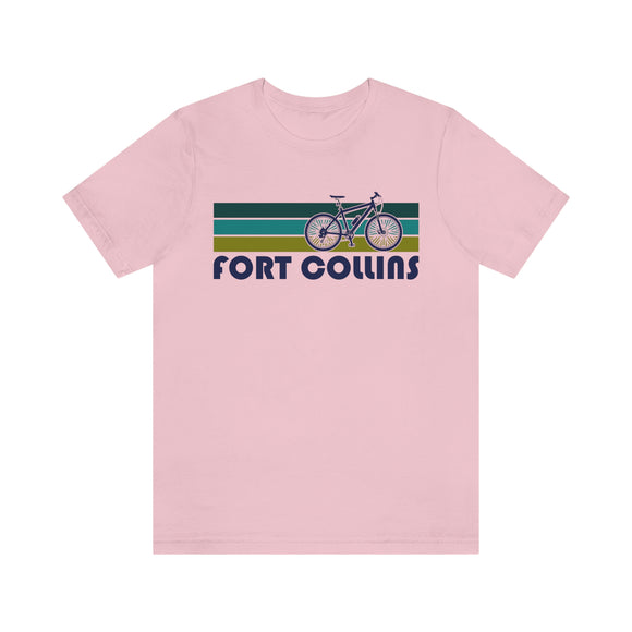 Fort Collins T-Shirt - Retro Mountain Bike Adult Unisex Fort Collins, Colorado T Shirt