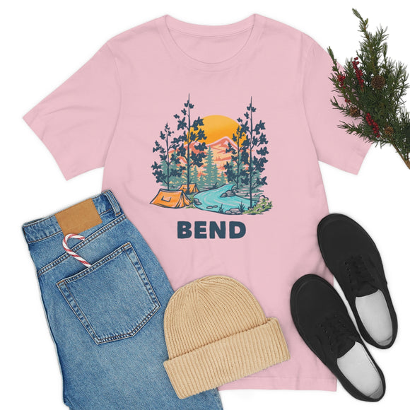 Bend, Oregon T-Shirt - Mountain Illustration Bend Washington Shirt