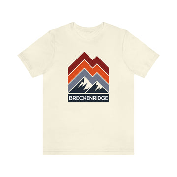 Buy natural Breckenridge, Colorado T-Shirt - Retro Mountain Unisex Breckenridge Shirt - Chevron Peaks