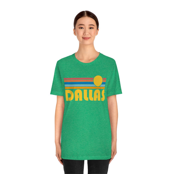 Dallas, Texas T-Shirt - Retro Sun Unisex Dallas T Shirt