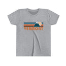 Vermont Youth T-Shirt - Retro Mountain Vermont Kid's TShirt-1