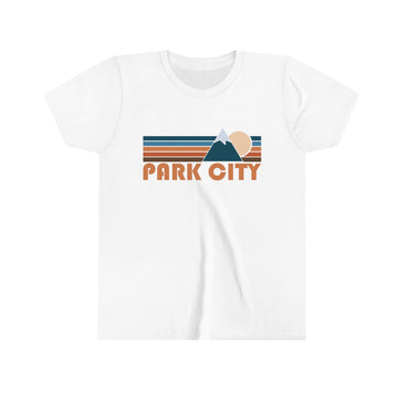 Park City Youth T-Shirt - Retro Mountain Utah Kid's TShirt - 0