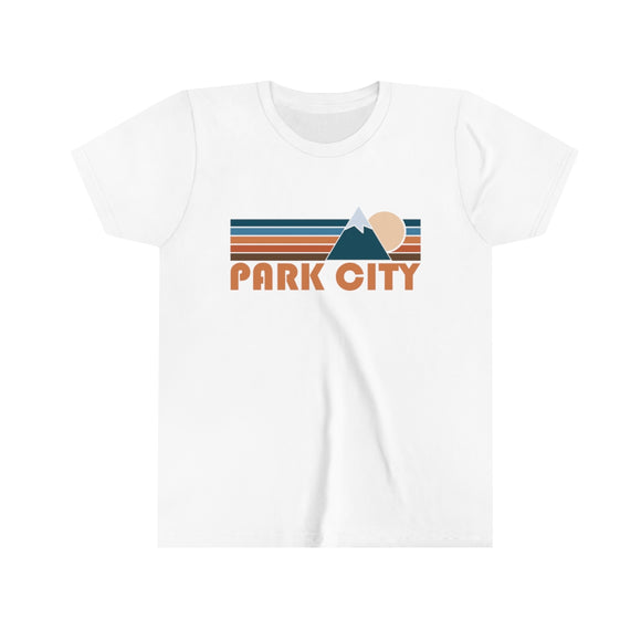 Park City Youth T-Shirt - Retro Mountain Utah Kid's TShirt