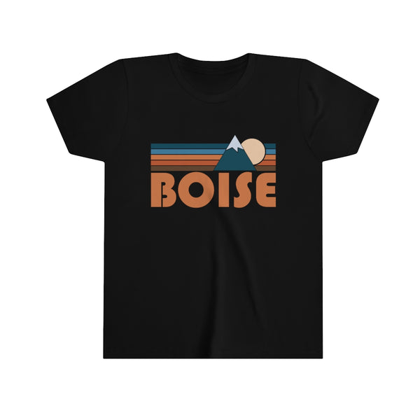 Boise Youth T-Shirt - Retro Mountain Idaho Kid's TShirt