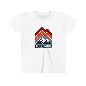 Telluride Youth T-Shirt - Mountain Lines Colorado Kid's TShirt