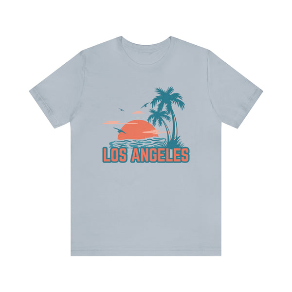 Los Angeles, California T-Shirt - Retro Palm Tree & Beach Unisex Los Angeles Shirt