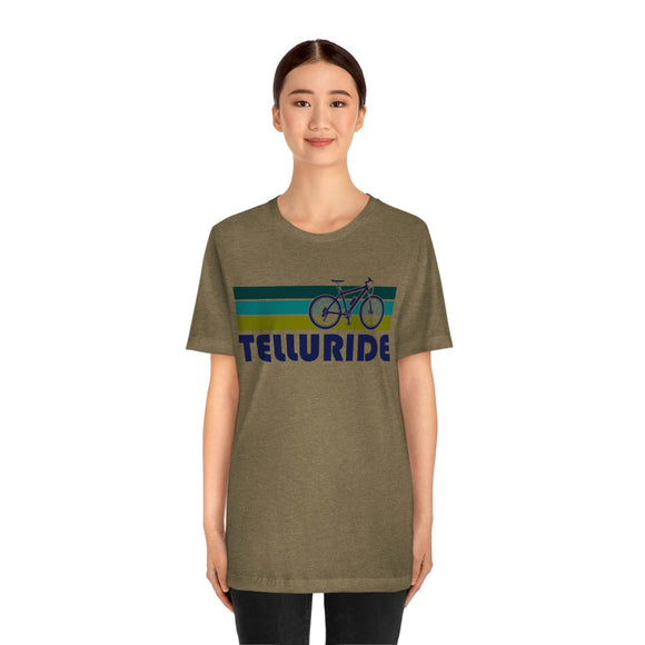 Telluride T-Shirt - Retro Mountain Bike Adult Unisex Telluride, Colorado T Shirt