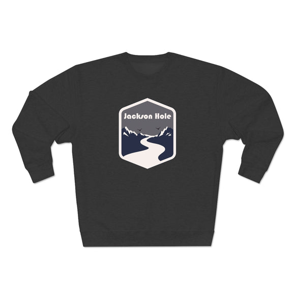 Premium Jackson Hole, Wyoming Crewneck Sweatshirt - Retro Unisex Sweatshirt