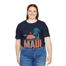 Maui, Hawaii T-Shirt - Retro Palm Tree & Beach Unisex Maui Shirt-91