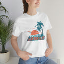 Jacksonville, Florida T-Shirt - Retro Palm Tree & Beach Unisex Jacksonville Shirt-7