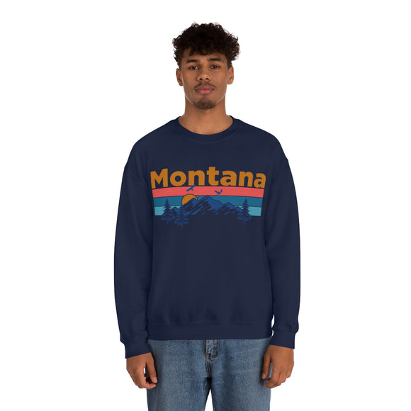 Montana Sweatshirt - Mountain & Birds Unisex
