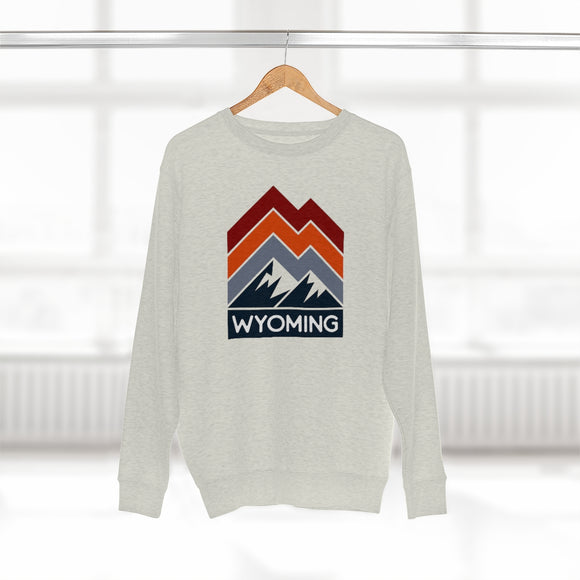 Premium Wyoming Sweatshirt - Retro Unisex Premium Crewneck Wyoming Sweatshirt