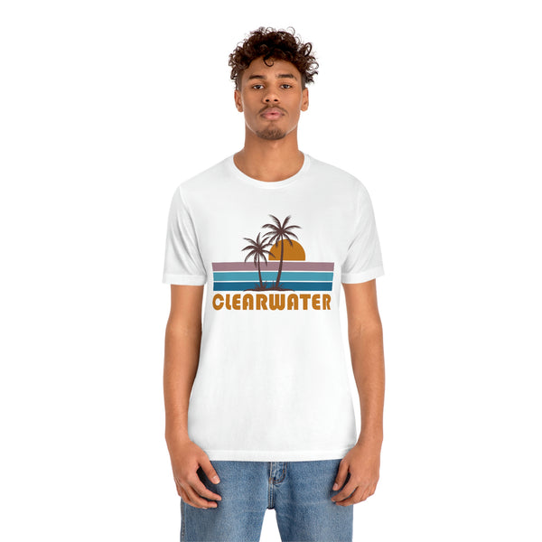 Clearwater, Florida T-Shirt - Retro Palm Tree Unisex Clearwater Shirt