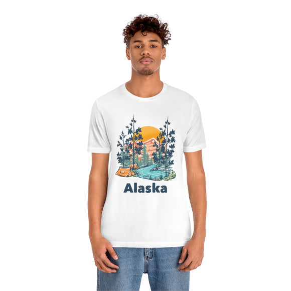 Alaska T-Shirt - Mountain Illustration Unisex Alaska Shirt
