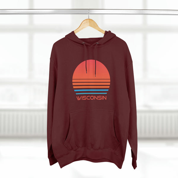 Premium Wisconsin Hoodie - Retro 80s Unisex Sweatshirt
