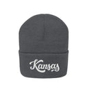 Kansas Beanie - Adult Hand Lettered Embroidered Kansas Knit Hat-6