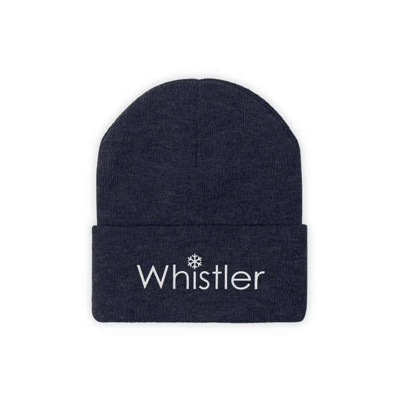 Whistler BC, Canada Beanie Snowflake - Embroidered Whistler Knit Hat