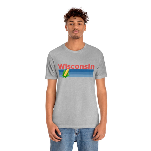 Wisconsin T-Shirt - Retro Corn Unisex Wisconsin Shirt
