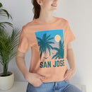 San Jose, California T-Shirt - Retro Palm Tree & Beach Unisex San Jose Shirt-45