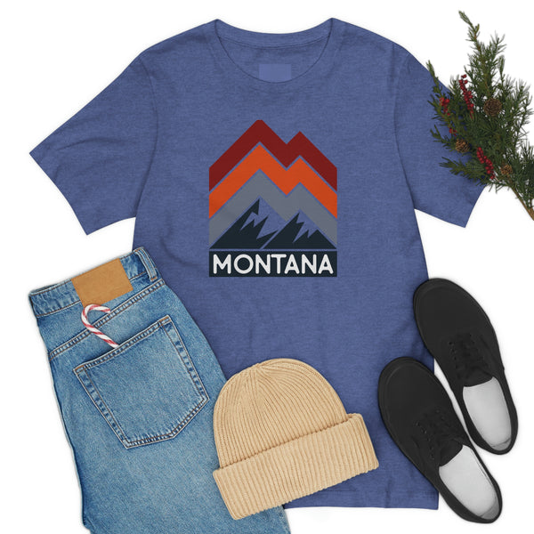 Montana T-Shirt - Retro Mountain Unisex Montana Shirt