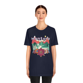 Montana T-Shirt - Retro Mountain / Hippie Style Montana Shirt